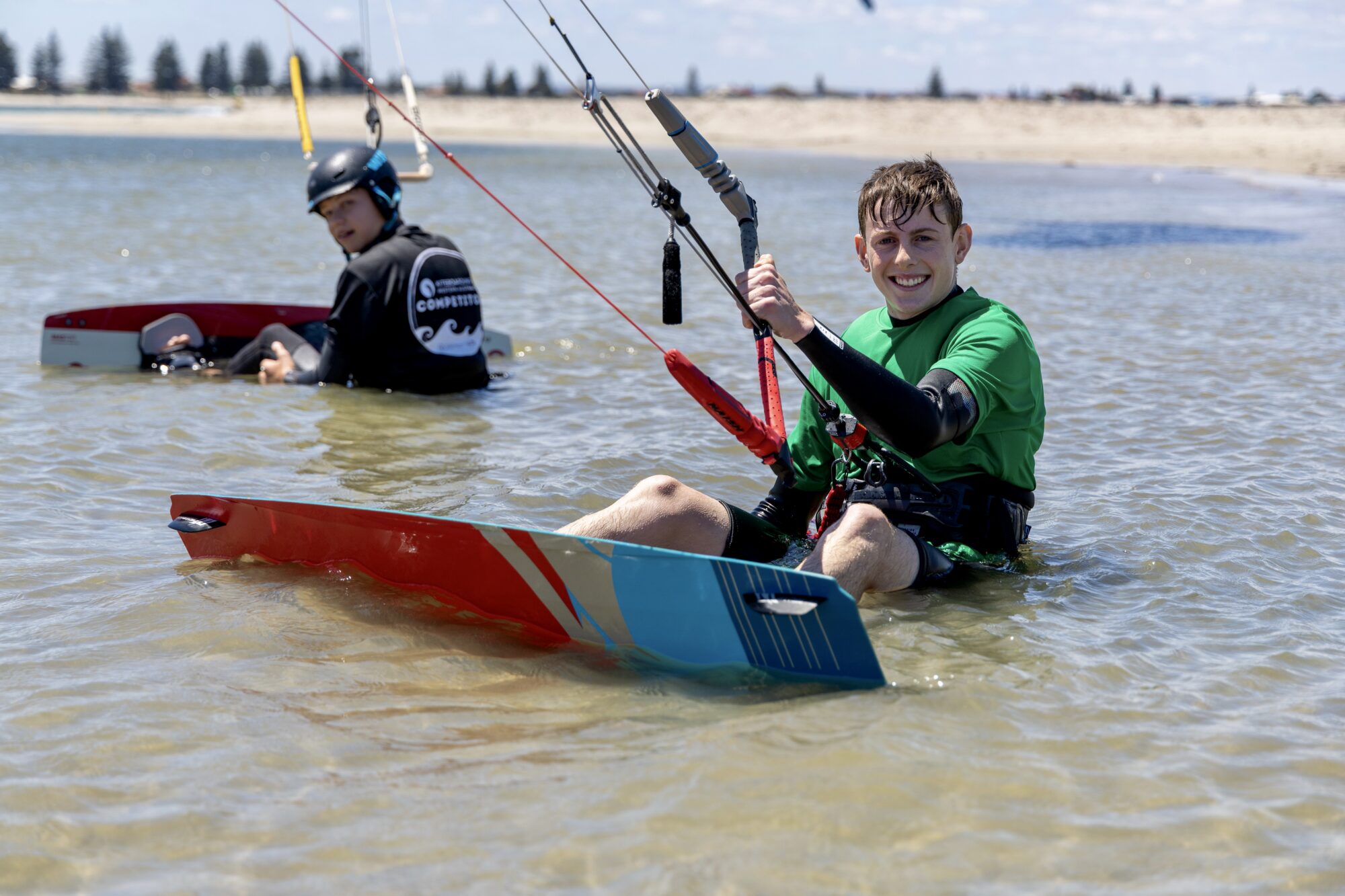 Kite groms enjoying a competition at the Pond, Rockingham